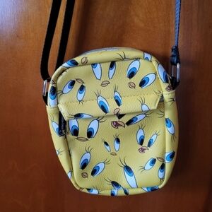 Yellow Tweety Eye Print Women's Bag